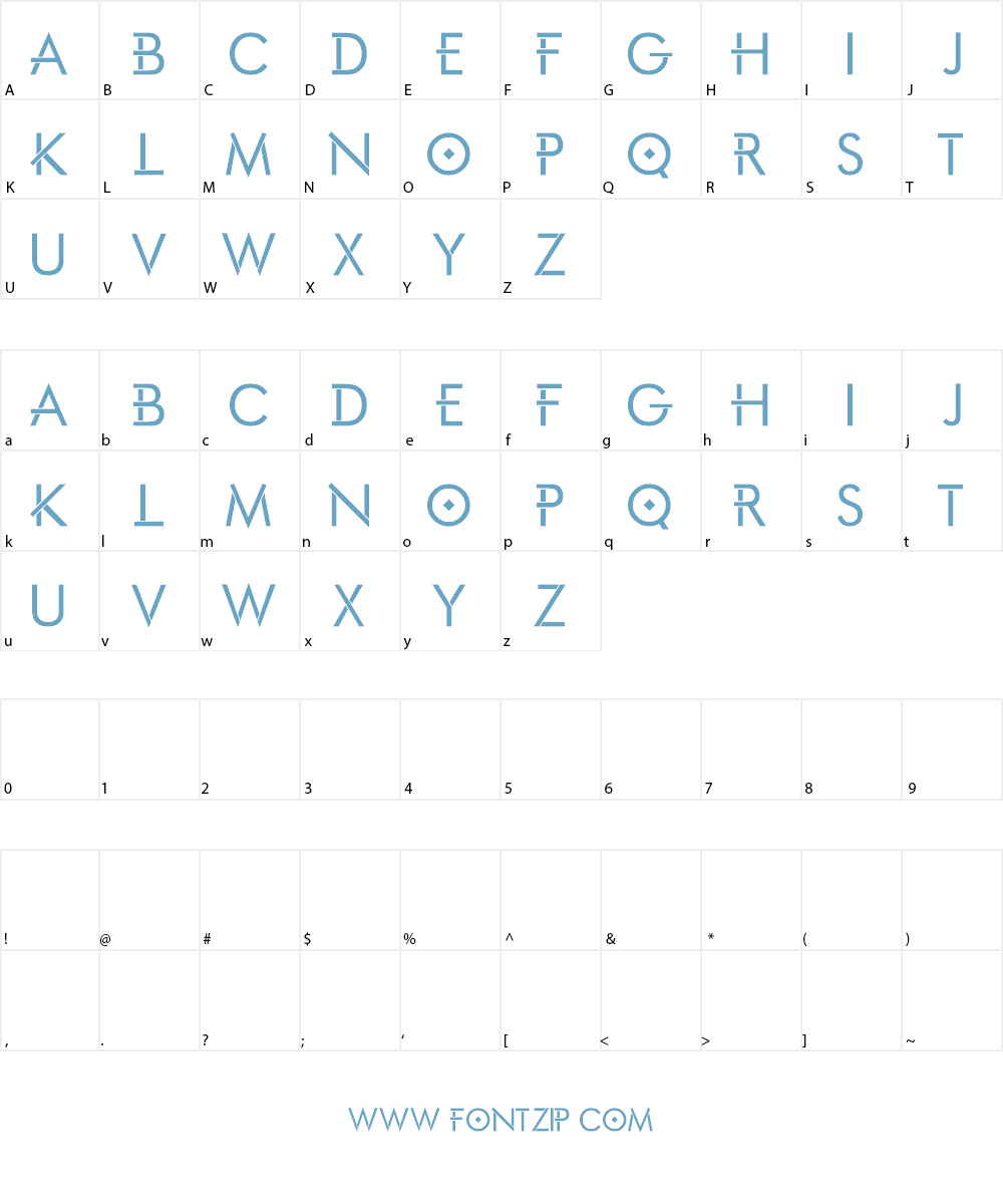 Mortal Engines Line Font Character